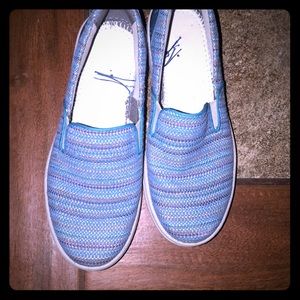 Dansko canvas weave slide ons